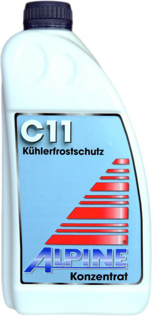 Охолоджувальна рідина ALPINE G11, концентрат, синій, 1,5 л (4003774027644)